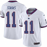 Nike Men & Women & Youth Giants 11 Phil Simms White Color Rush Limited Jersey,baseball caps,new era cap wholesale,wholesale hats